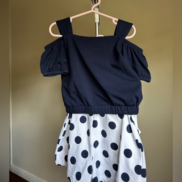 New without tags, Solid Knit Top with Polka Dot Shorts Set, size 6x - Picture 2 of 4